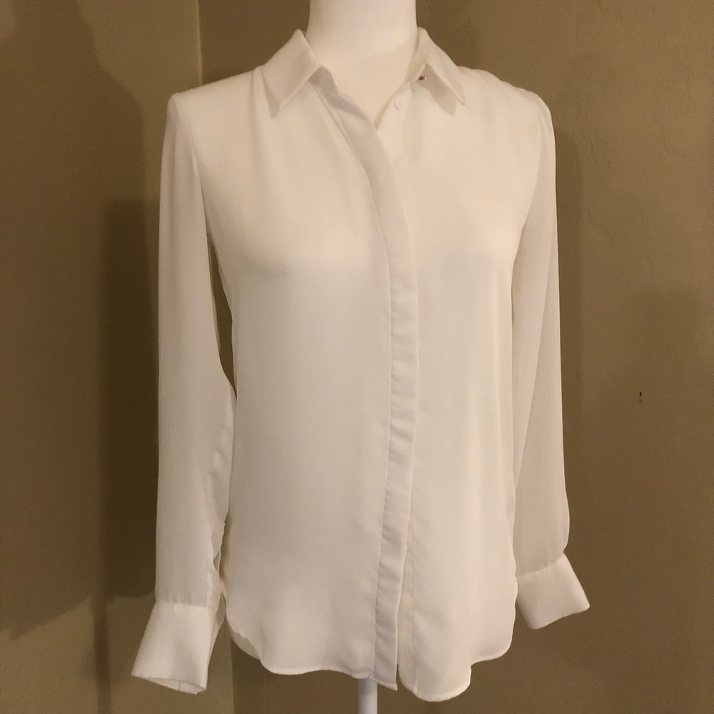 White Button Down Blouse - image 1